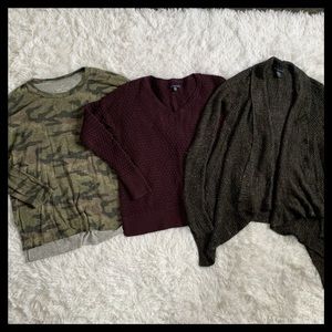 AMERICAN EAGLE SWEATER CARDIGAN BUNDLE SIZE SMALL